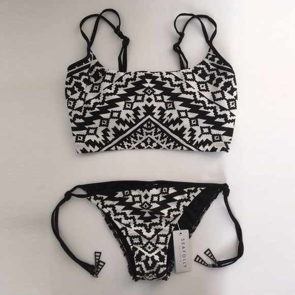 Seafolly Other - Seafolly D Cup Cropped Singlet Tie Side Bikini 10